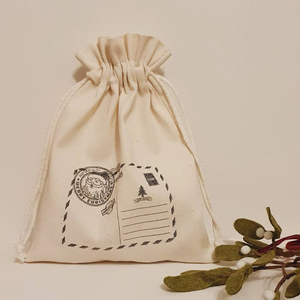 Hand Stamped Christmas Gift Bag