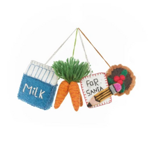 Felt Christmas Eve Essentials (Set of 4) Hanging Christmas Decorations