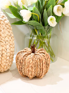 Natural Straw Plait Pumpkin