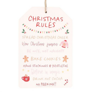 Christmas Rules Sign