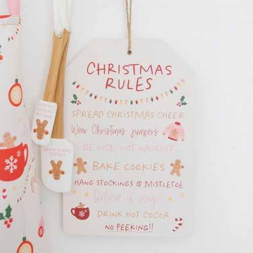 Christmas Rules Sign