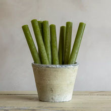 Rustic Dinner Candle Fern Green