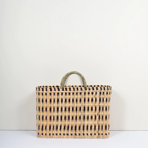 Indigo Woven Reed Basket