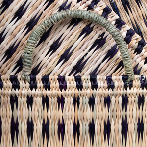 Indigo Woven Reed Basket