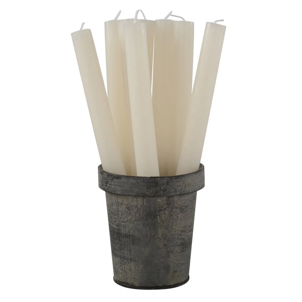 Rustic Dinner Candle Ivory