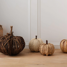 Natural Straw Plait Pumpkin