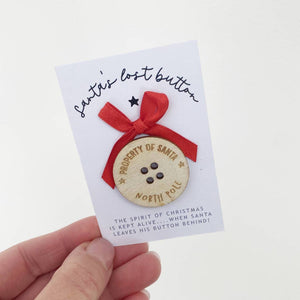 Santa’s Wooden Lost Button Keepsake