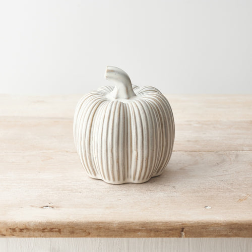 Natural Ceramic Pumpkin 12cm