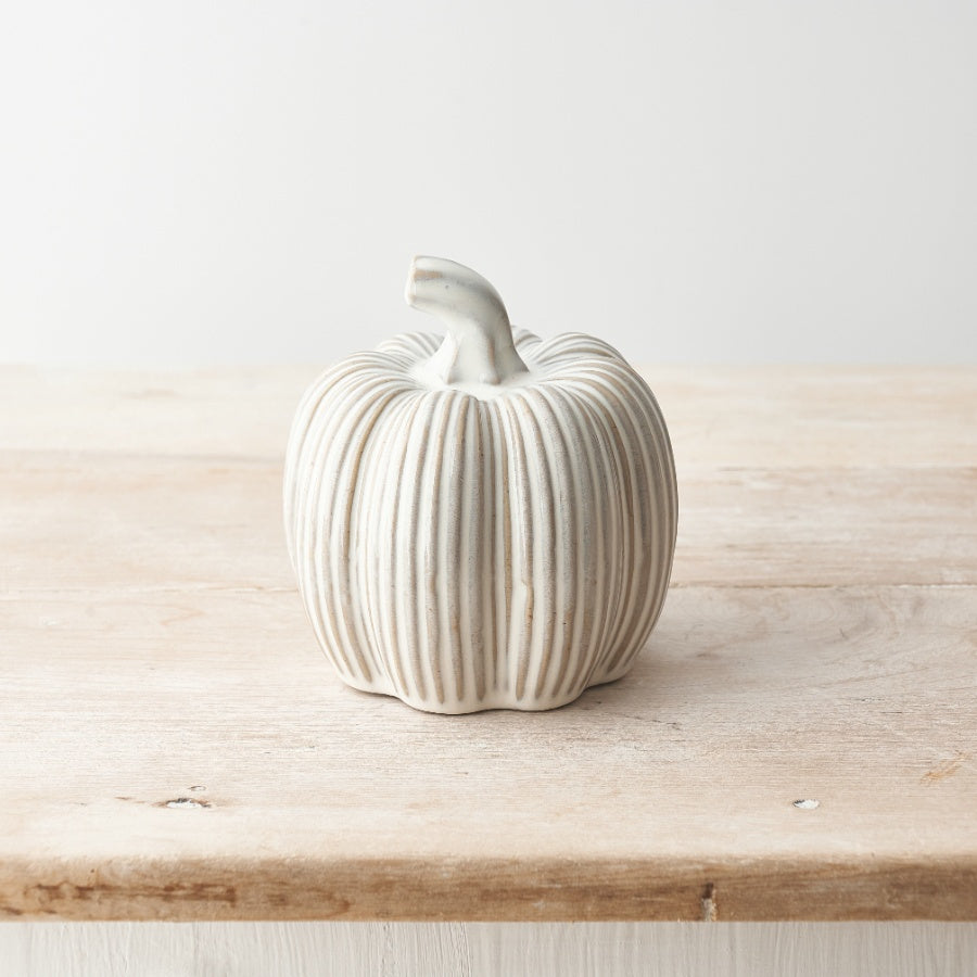 Natural Ceramic Pumpkin 12cm