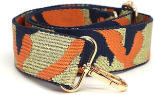 Gold, Orange & Navy Camo Bag Strap