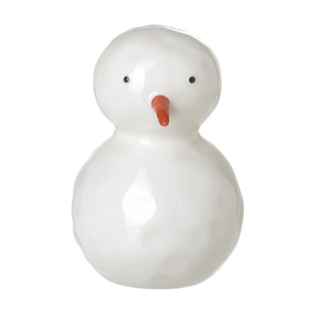 Glazed Ceramic Snowman