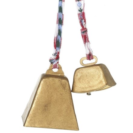 Hanging Gold Cow Bells