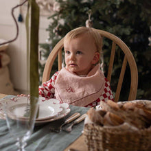 Embroidered Linen Napkins, Set of 2 - Plaster Pink