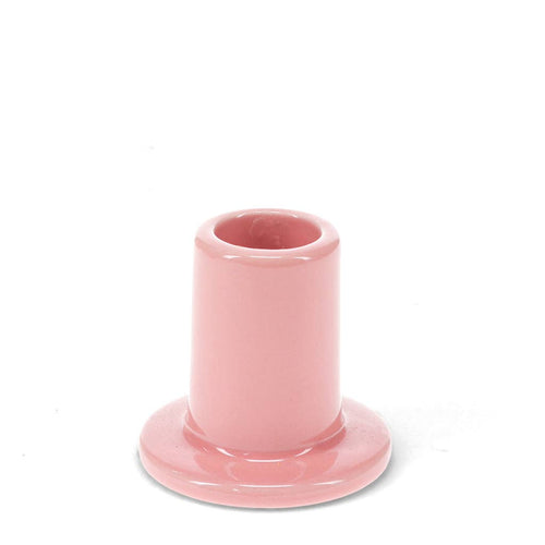 Ceramic tube candle holder - Pink