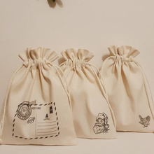 Hand Stamped Christmas Gift Bag