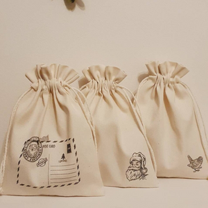 Hand Stamped Christmas Gift Bag