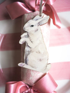 Mopsy Wooden Bunny Tag