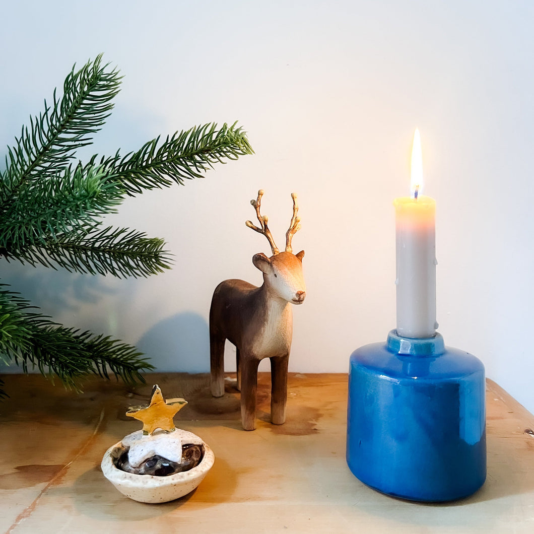 Rosie Candle Holder Blue