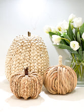 Natural Straw Plait Pumpkin