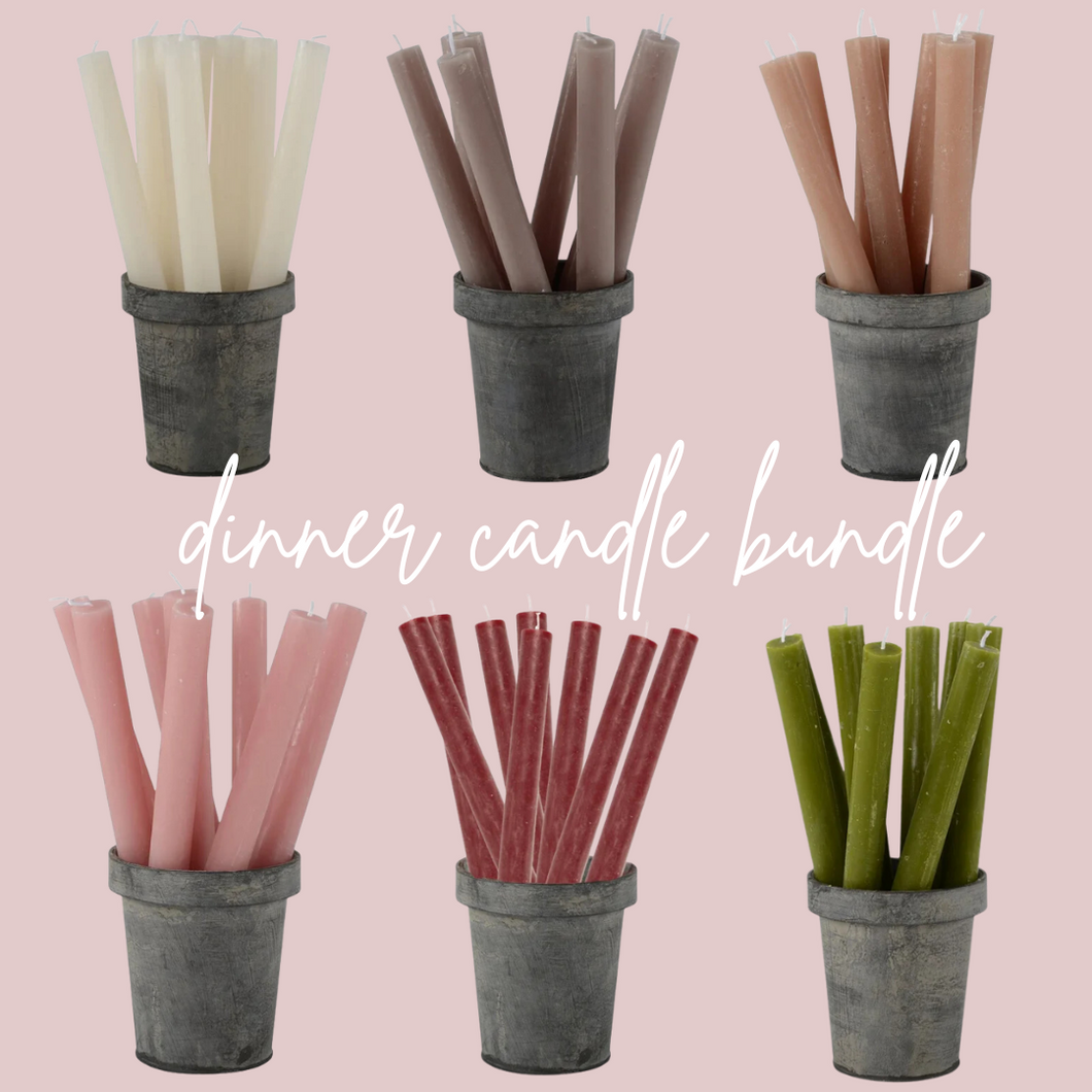 Pack of 6 Dinner Candles Bundle