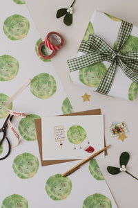 Brussel Sprout Christmas Gift Wrap