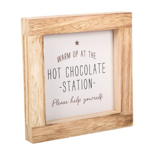 Hot Chocolate Wooden Sign