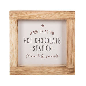 Hot Chocolate Wooden Sign