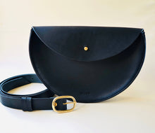 Large Leather Halfmoon Crossbody Bag