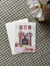 By the Fireplace Christmas card