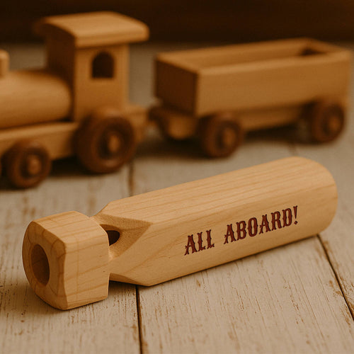 'All Aboard' Traditional Wooden Train Whistle
