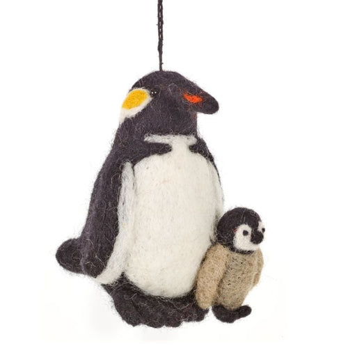 Snuggly Penguins Biodegradable Hanging Decoration