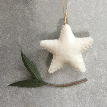 White Felt Hanging Star