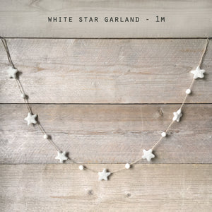 Felt garland-North Pole Sky - White