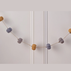 Pumpkin Garland (blue, grey and orange)