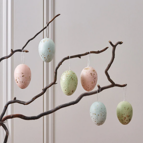 Set of 6 Hanging Easter Eggs