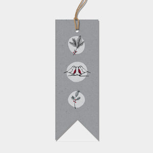 Grey Robin Labels