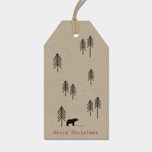 Kraft Fir Trees & Polar Bear Label