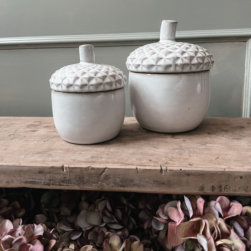 Glazed Ceramic Acorn Pot