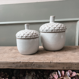 Glazed Ceramic Acorn Pot