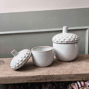 Glazed Ceramic Acorn Pot