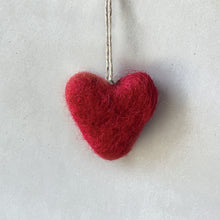 Small felt heart-Red