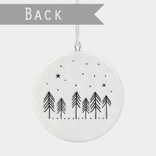 Flat porcelain bauble-Cabin In The Woods