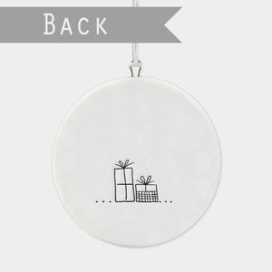 Flat Porcelain Bauble-Glad Tidings We Bring