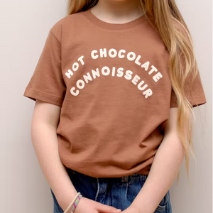 Hot Chocolate Connoisseur - Kid's Tee - Cocoa Brown