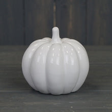 Large Ceramic White Pumpkin