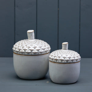 Glazed Ceramic Acorn Pot