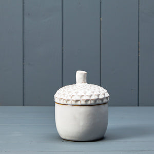 Glazed Ceramic Acorn Pot