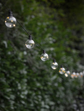 SOLAR FESTOON LINEAR LIGHTS - BLACK - 10 BULBS