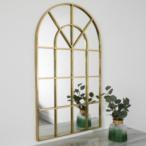 Gold Arched Rome Mirror