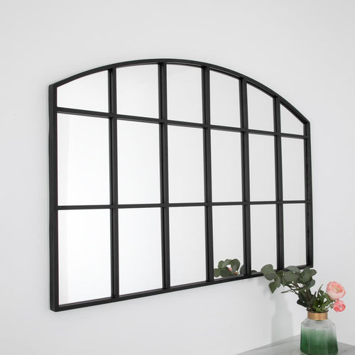 Horizontal Arch Mirror - Black